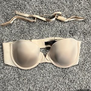 Strapless nude Victorias Secret bra
